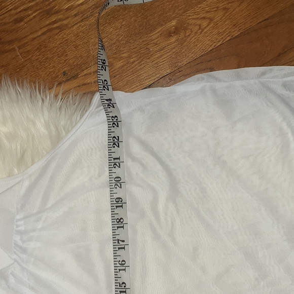 NWT Sheer White Sleeveless Top Blouse Plus size 1x/2x - Picture 6 of 7